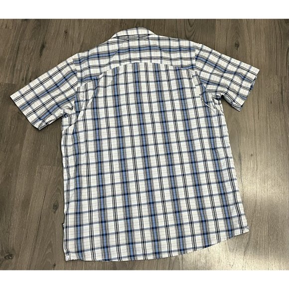 The North Face Button Down Short Sleeve Plaid Shirt Large Vented - Picture 8 of 9